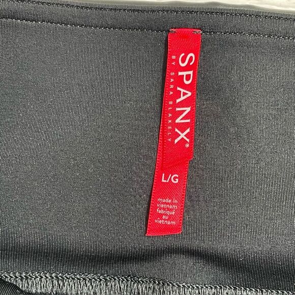 Spanx Faux Patent Leather Black Leggings Size LARGE Style 20301R - Picture 7 of 13